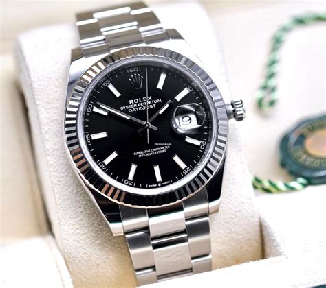 rolex date just 41 black dial|Rolex Datejust 41 reference.